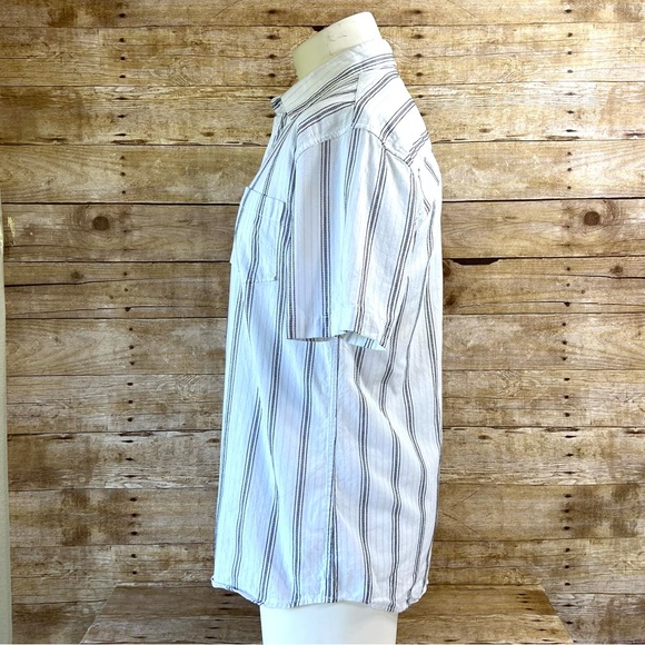 Natural Blue Large Mens Shirt Stiped by Visitor - Picture 6 of 7